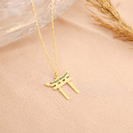 925 Sterling Silver Traditional Torii Gate Name Necklace