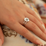 925 Sterling Silver Disc Skull Ring