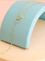 925 Sterling Silver Intermittent Bead Chain Necklace With Heart