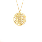 925 Sterling Silver Yaşam Çi̇çeği̇ Necklace