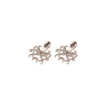 925 Sterling Silver Octopus Ear Jacket Earrings