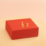925 Sterling Silver Tiny Treble Clef And Note Earrings