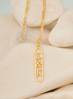 925 Sterling Silver Personalized Two Letter Necklace