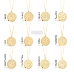 925 Sterling Silver Zodiac Coin Necklace