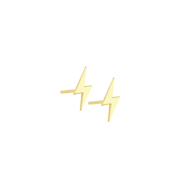 925 Sterling Silver Lightning Bolt Studs