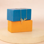 925 Sterling Silver Birth Flower Name Necklace Horizontal