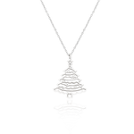 925 Sterling Silver Christmas Tree Necklace