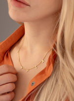 925 Sterling Silver Personalised Initial Name Necklace 50 Force Chain (Halley)