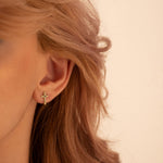 925 Sterling Silver Black Cross Studs