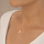 925 Sterling Silver Old English Inital Necklace