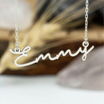 925 Sterling Silver Handwriting Name Necklace