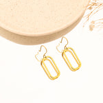 925 Sterling Silver Rectangle Drop Earrings