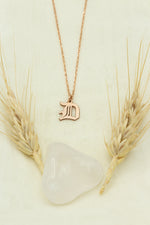 925 Sterling Silver Old English Inital Necklace