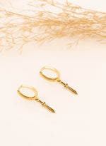 925 Sterling Silver Hoop Blade Earrings