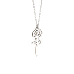 925 Sterling Silver Birth Flower Necklace