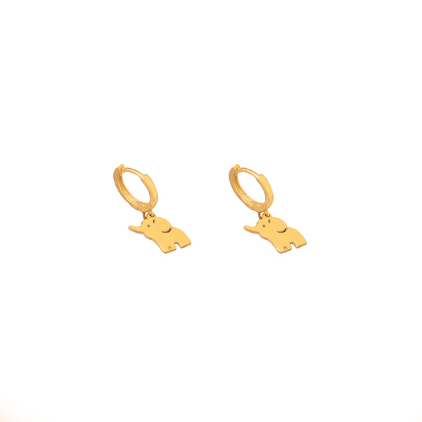 925 Sterling Silver Elephant Earrings