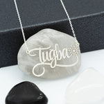 925 Sterling Silver Name Necklace With Heart