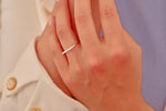 925 Sterling Silver Üstü Düz Bar Ring