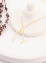 925 Sterling Silver Wishbone Ring Holder Necklace