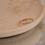 925 Sterling Silver Personalized Slim Engraved Ring