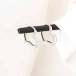 925 Sterling Silver Heart Earrings 18 Mm