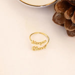 925 Sterling Silver İki Personalized Custom Name Ring