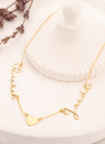 925 Sterling Silver Heart And Two Name Necklace