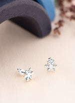 925 Sterling Silver Snowflake Studs Earrings