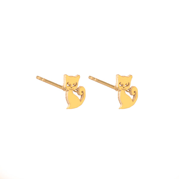 925 Sterling Silver Cat Studs