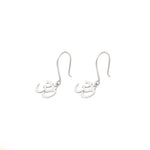 925 Sterling Silver Dangle Om Earring