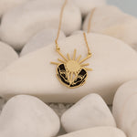925 Sterling Silver Abstract Two Halves Of Face Necklace