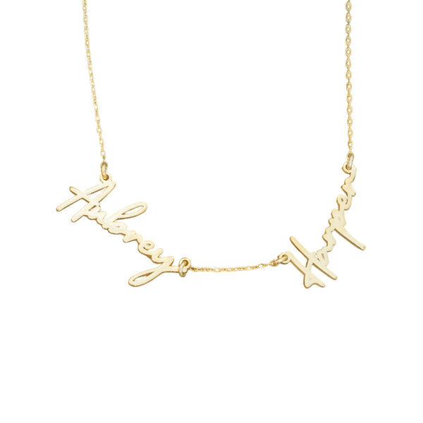 925 Sterling Silver Personalized Couple Name Necklace
