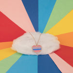 925 Sterling Silver Bisexual Pride Flag Necklace