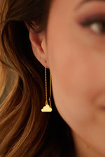 925 Sterling Silver Threader Chain Cloud Earrings