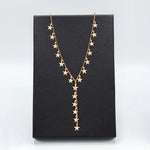 925 Sterling Silver Dangling Stars Necklace (Zi̇nci̇ri̇ Cs40088)