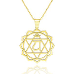 925 Sterling Silver Gold Heart Chakra Necklace