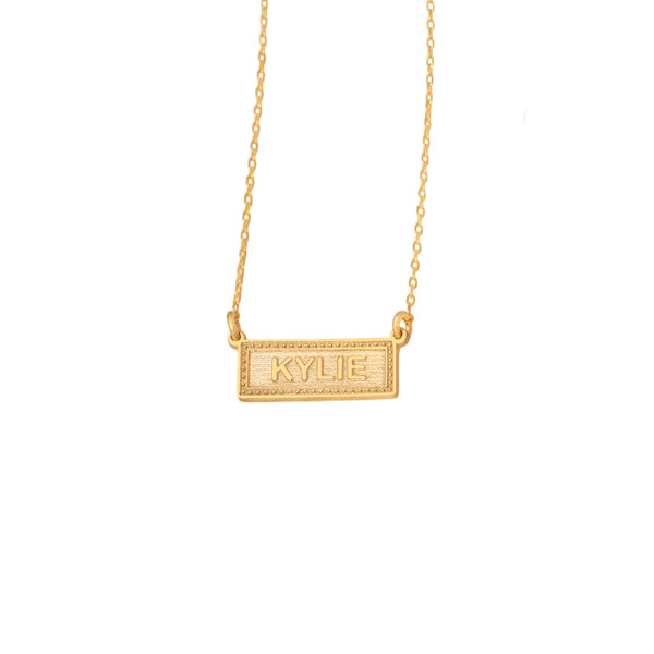 925 Sterling Silver Personalized Bar Necklace