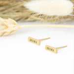 925 Sterling Silver Personalized Name Bar Earring