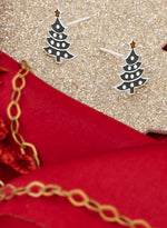 925 Sterling Silver Christmas Tree Studs