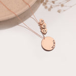 925 Sterling Silver Personalized Initial Disc Necklace