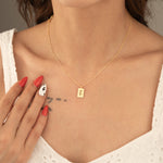 925 Sterling Silver Tiny Bar Name Necklace