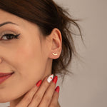 925 Sterling Silver Stud Bat Earrings