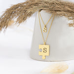 925 Sterling Silver Personalized Puzzle Necklace