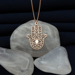 925 Sterling Silver Hand Of Hamsa Necklace