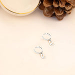 925 Sterling Silver Dangle Drop Initial Earrings