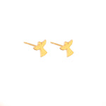 925 Sterling Silver Angel And Wings Studs