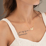 925 Sterling Silver Bat And Name Necklace