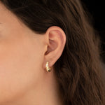 925 Sterling Silver Crystal Pave Spiral Hoop Earrings