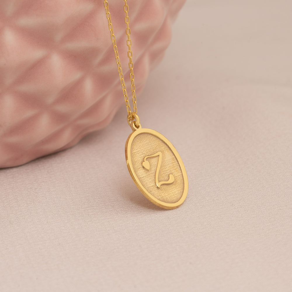 925 Sterling Silver Kazımalı BaşInitial Necklace