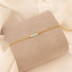 925 Sterling Silver Turquoise Bar Bracelet